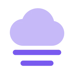 Cloud fog icon, Flat style