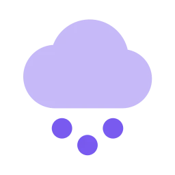 Cloud hail icon, Flat style
