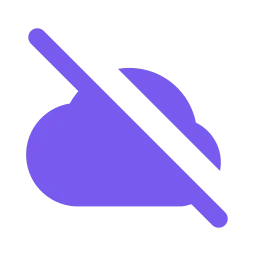 Cloud off icon, Flat style