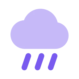 Cloud rain icon, Flat style