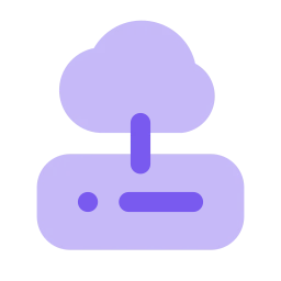 Cloud server icon, Flat style