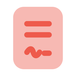 Contract icon, Flat style