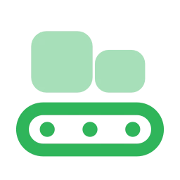 Conveyor belt icon, Flat style