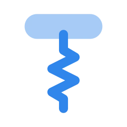 Corkscrew icon, Flat style