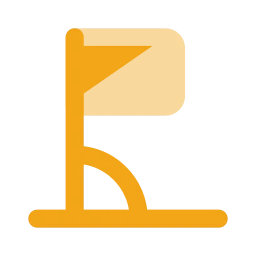 Corner flag icon, Flat style