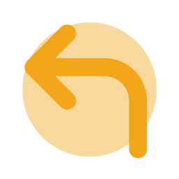 Corner up left icon, Flat style