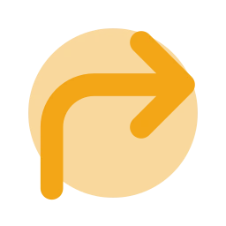 Corner up right icon, Flat style