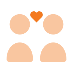 Couple icon, Flat style