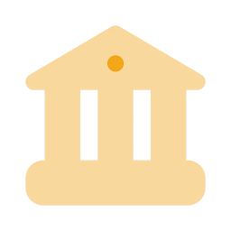 Courthouse icon, Flat style