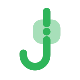 Crane hook icon, Flat style