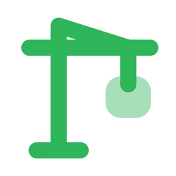 Crane icon, Flat style
