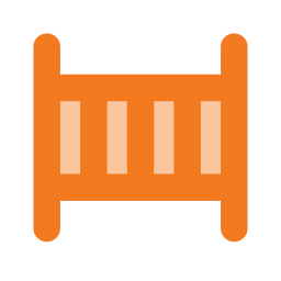 Crib icon, Flat style