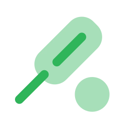 Cricket bat icon, Flat style