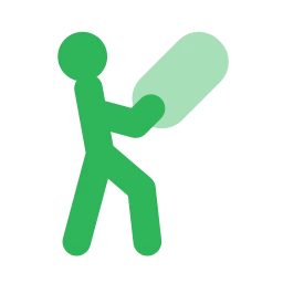 Cricket batter icon, Flat style