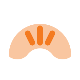 Croissant icon, Flat style