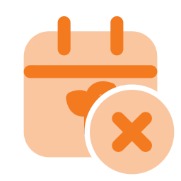 Crop calendar x icon, Flat style