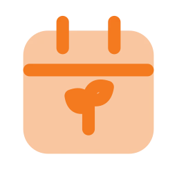 Crop calendar icon, Flat style