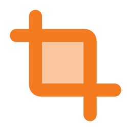 Crop icon, Flat style