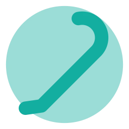 Crowbar icon, Flat style