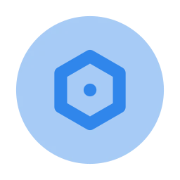 Crypto token icon, Flat style