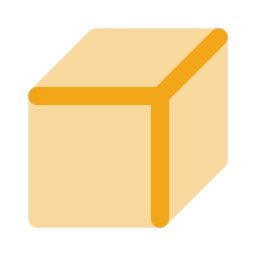 Cube 3d icon, Flat style
