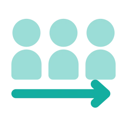 Customer queue icon, Flat style