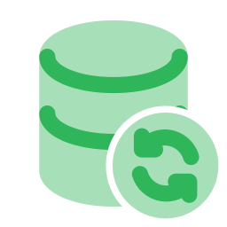 Database refresh icon, Flat style