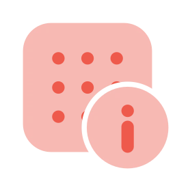 Dataset info icon, Flat style