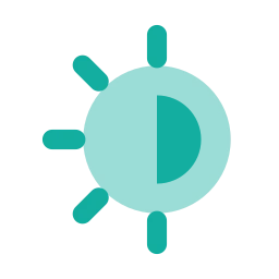 Day night icon, Flat style