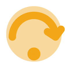 Debug step over icon, Flat style