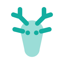 Deer icon, Flat style