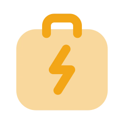 Defibrillator icon, Flat style