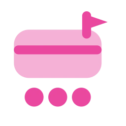 Delivery robot icon, Flat style