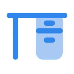 Desk icon, Flat style