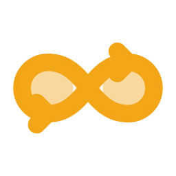Devops loop icon, Flat style
