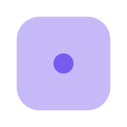 Dice 1 icon, Flat style