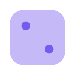 Dice 2 icon, Flat style