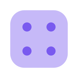 Dice 4 icon, Flat style
