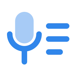Dictation icon, Flat style