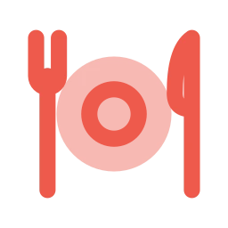 Dinner plate icon, Flat style
