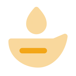 Diya icon, Flat style
