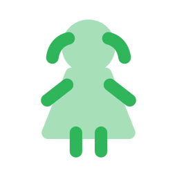 Doll icon, Flat style
