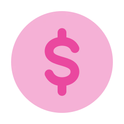 Dollar circle icon, Flat style