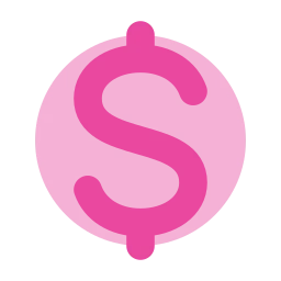 Dollar sign icon, Flat style