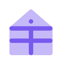 Dollhouse icon, Flat style