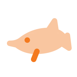 Dolphin icon, Flat style