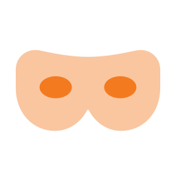 Domino mask icon, Flat style