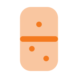 Domino icon, Flat style
