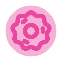 Donut icon, Flat style