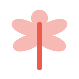 Dragonfly icon, Flat style
